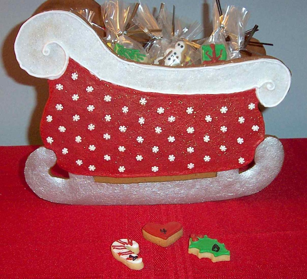 Cookie Craft gingerbread sleigh finished Advent Calendar