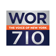 logo for WOR radio, the voice of NY