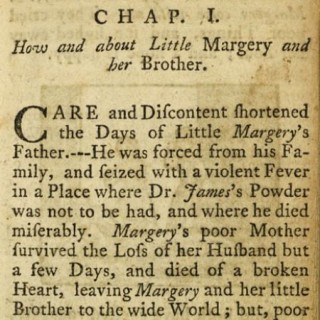 First Page of John Newbery's Goody Two-Shoes 1765? book