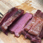 sliced Irish corned beef at St. Patrick's Day party